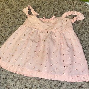 Eyelet ruffle sleeve tank top